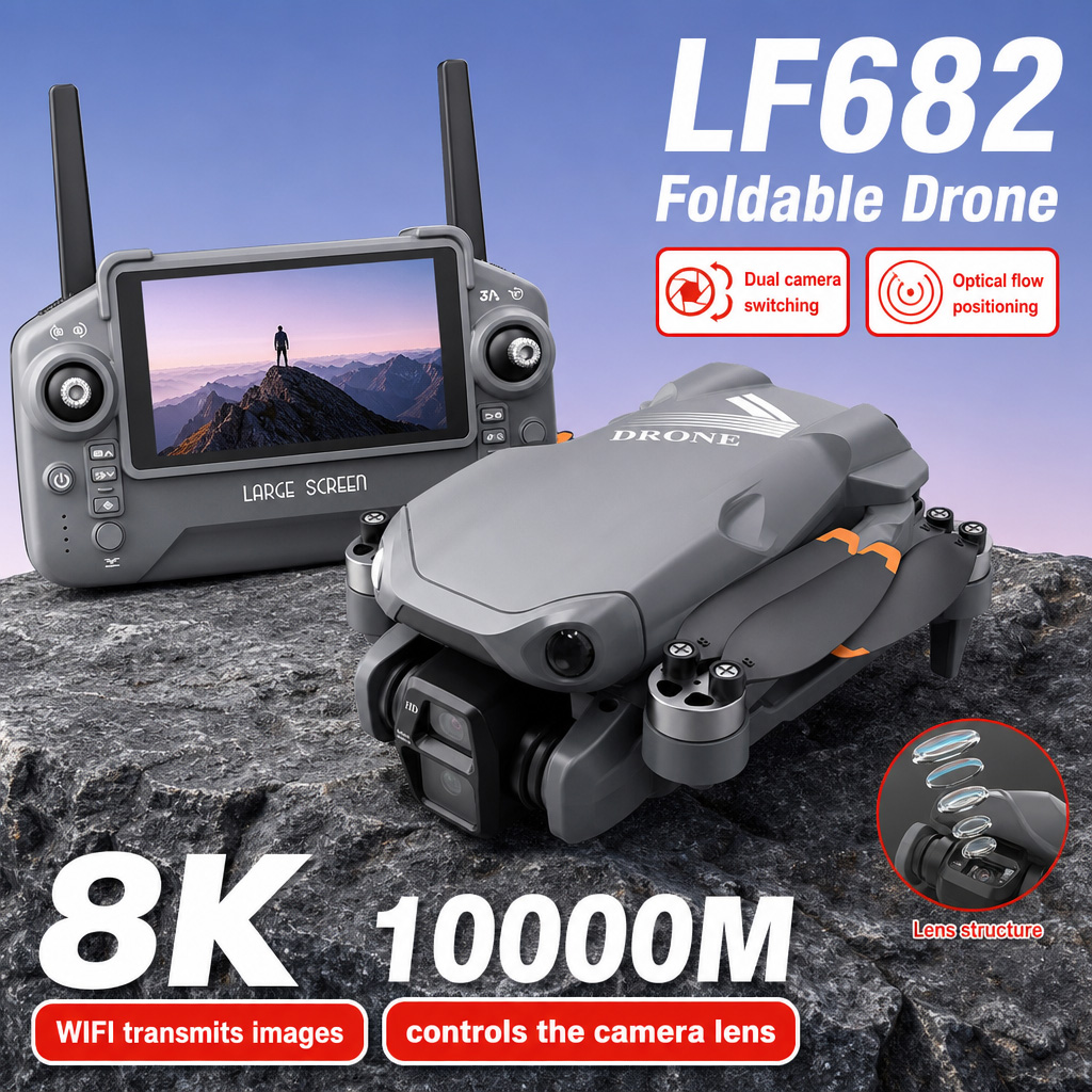 Drone Camera Lens - Luftbild-Drohne LF682 mit 8K HD Dual-Kameras,