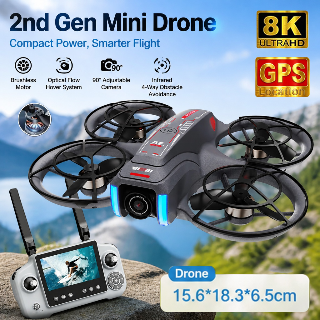 Drone Camera Night Vision - Neue 2. Generation AE21 GPS-Drohne mit